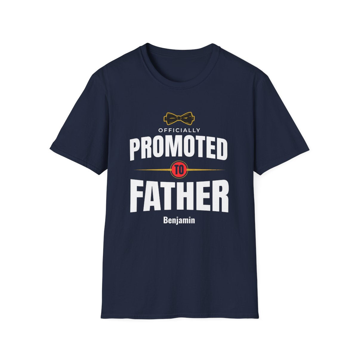 Father's Day Birthday — Bowtie Officially Promoted to Father Personalized Softstyle T-Shirt