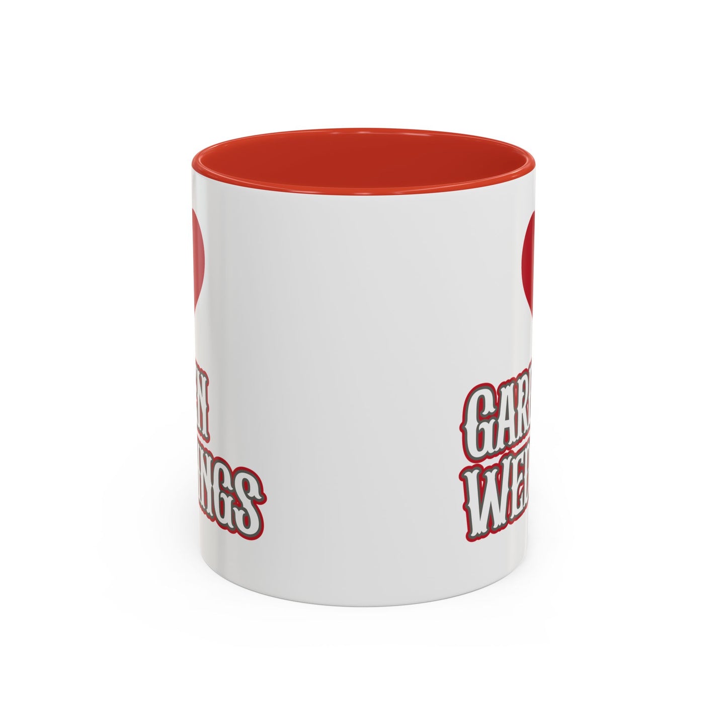 I Love Garden Weddings Accent Coffee Mug — Floral Outdoor Wedding Scene (11/15 oz)