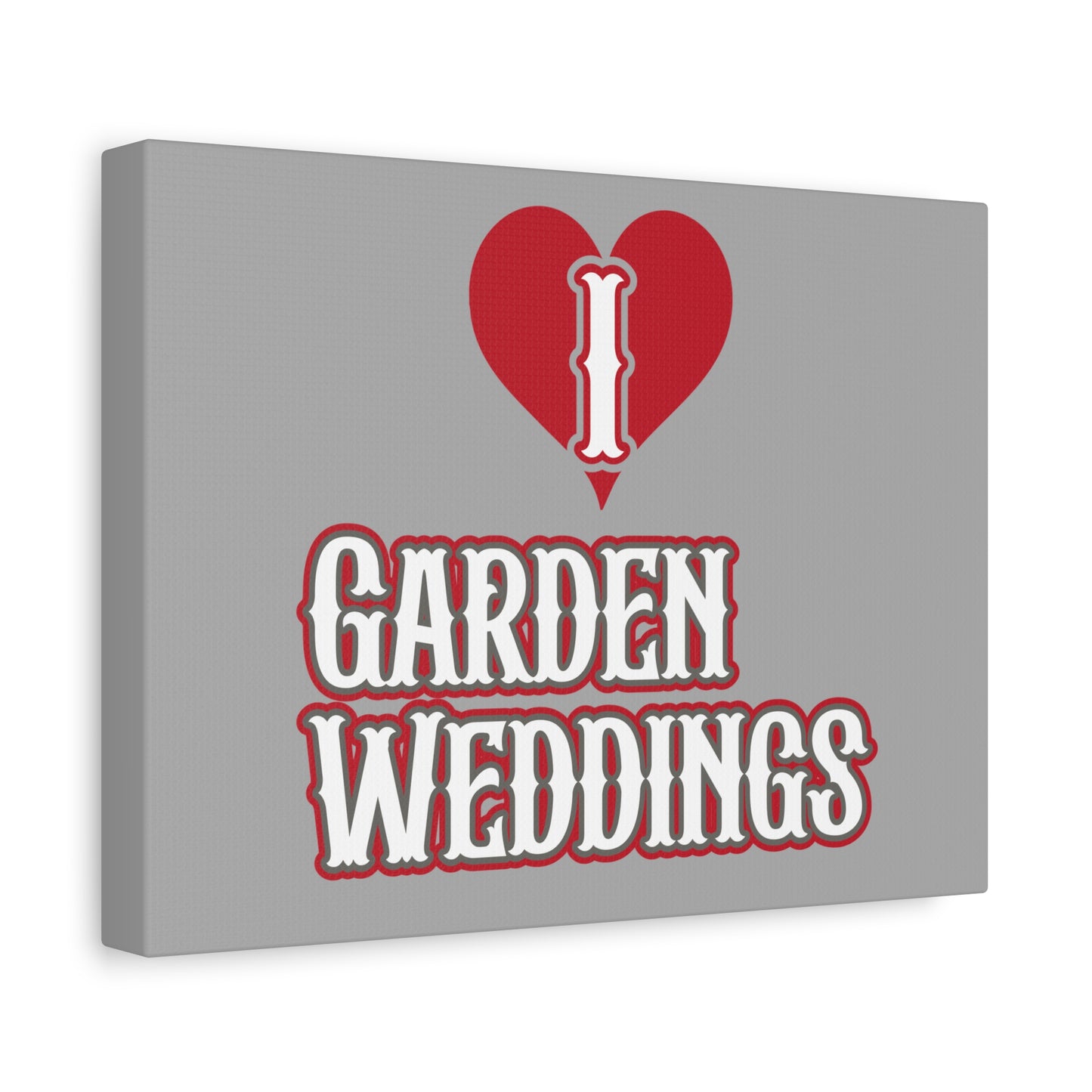 I Heart Garden Weddings Matte Canvas Wall Art — Elegant Spring Wedding Decor