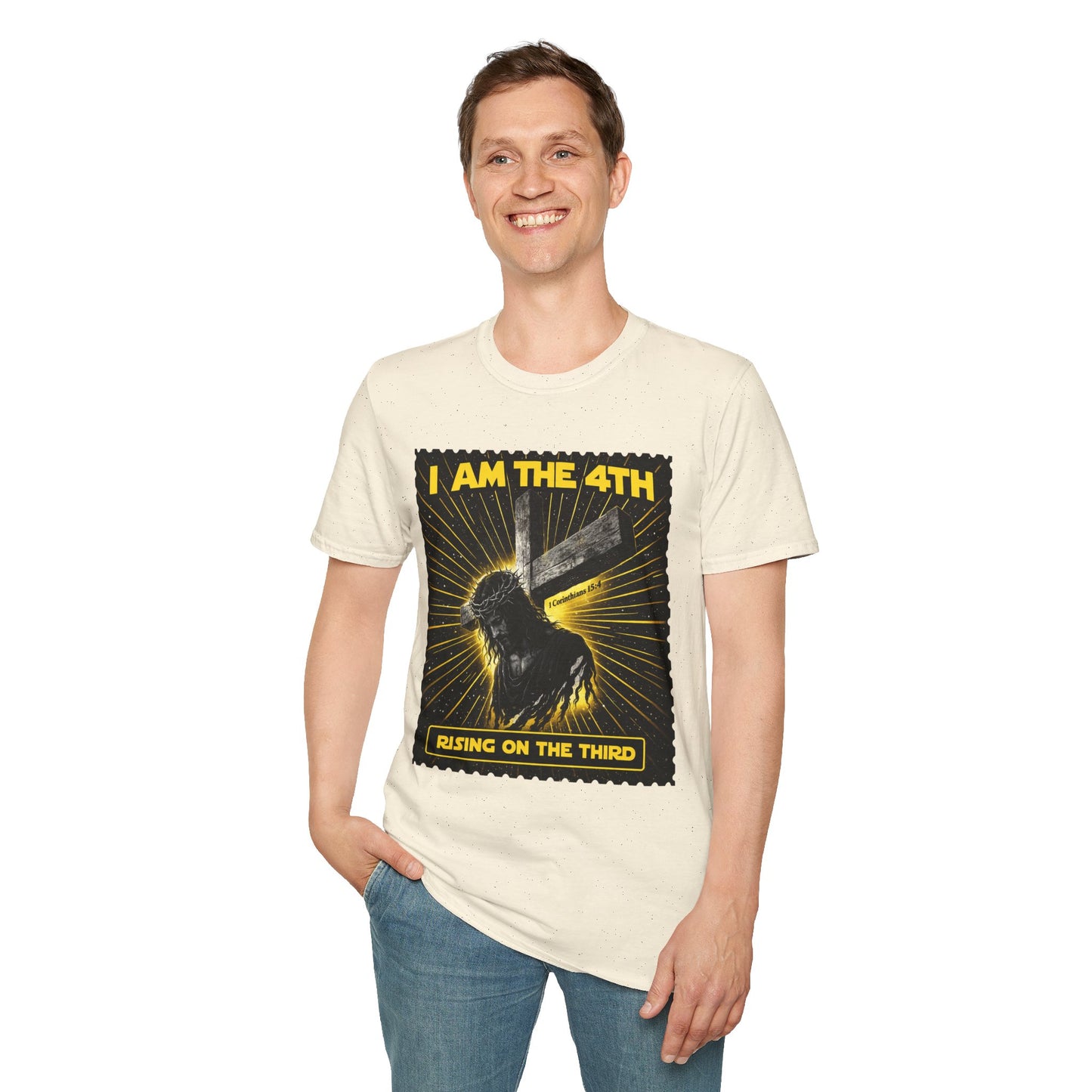 I Am The 4th T-Shirt — "Rising on the Third" Christian Resurrection Tee
