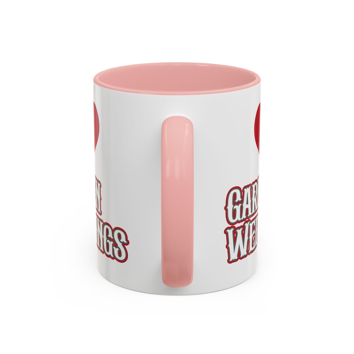 I Love Garden Weddings Accent Coffee Mug — Floral Outdoor Wedding Scene (11/15 oz)