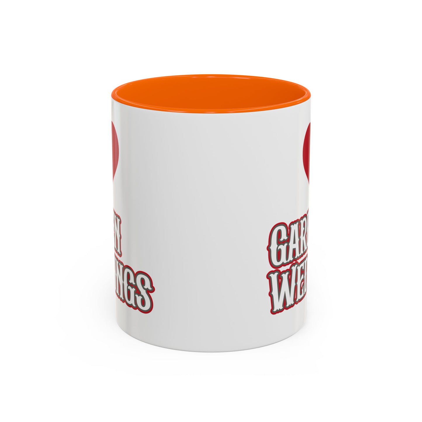 I Love Garden Weddings Accent Coffee Mug — Floral Outdoor Wedding Scene (11/15 oz)