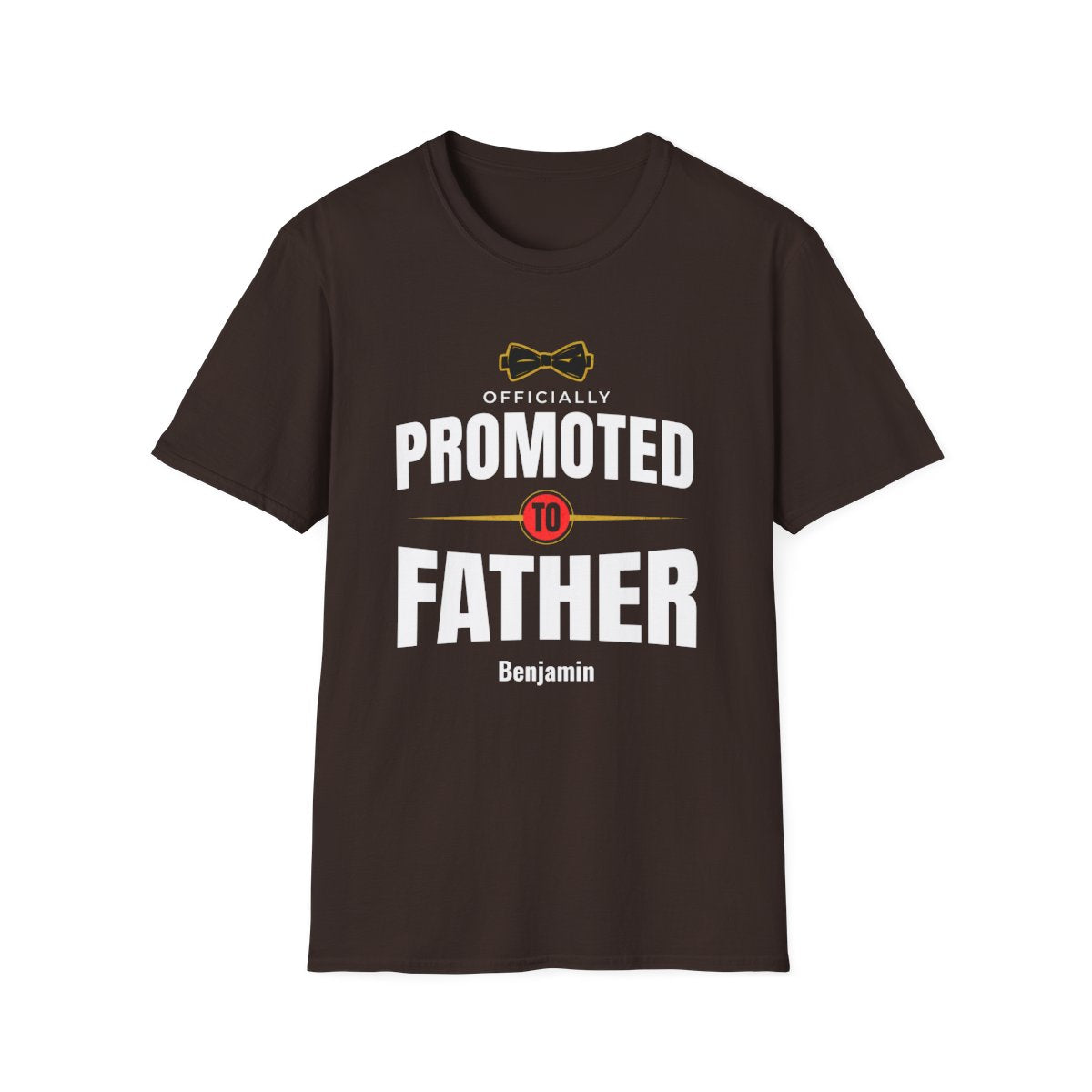 Father's Day Birthday — Bowtie Officially Promoted to Father Personalized Softstyle T-Shirt