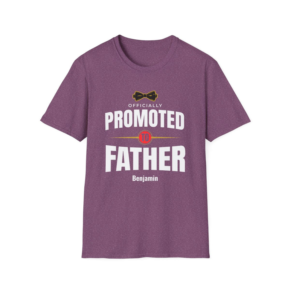 Father's Day Birthday — Bowtie Officially Promoted to Father Personalized Softstyle T-Shirt