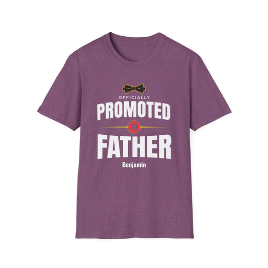 Father's Day Birthday — Bowtie Officially Promoted to Father Personalized Softstyle T-Shirt
