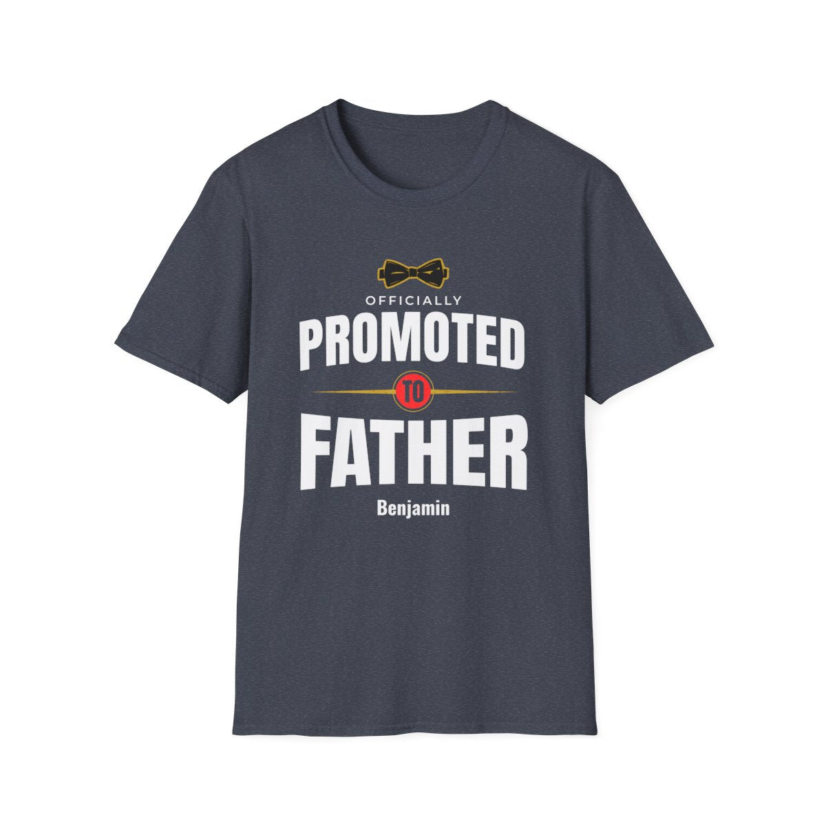 Father's Day Birthday — Bowtie Officially Promoted to Father Personalized Softstyle T-Shirt